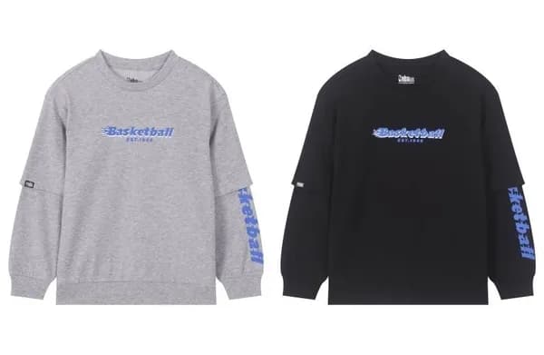 NBA 레이어드 티셔츠 맨투맨 키즈 그레이/블랙 택1 18,290원