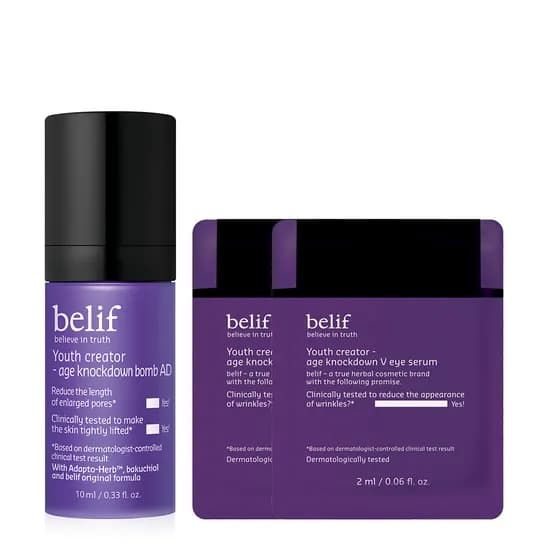 빌리프 에이지 넉다운 밤 AD 10 mL +에이지 넉다운 V아이세럼 2ml x 2개 2500원