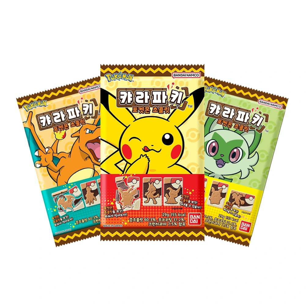 떠리몰 반다이 캬라파키 포켓몬 초콜릿 29g*14개 x 1박스 랜덤 무료배송 8990원 26.04.30.