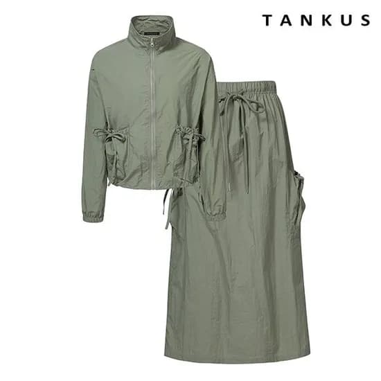 리본 집업 자켓 롱스커트 셋업 22,470원