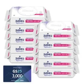 크리넥스 데일리 소독티슈 50매 10팩 + GS3천원 체감 12,850