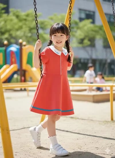 베네통키즈 26S 피케플레어카라원피스 (핫핑크/라이트블루/라임) 26,320원 무배