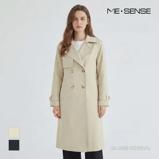 미센스 벨티드 롱 트렌치코트 39,200원 사이즈 77까지 있어요~