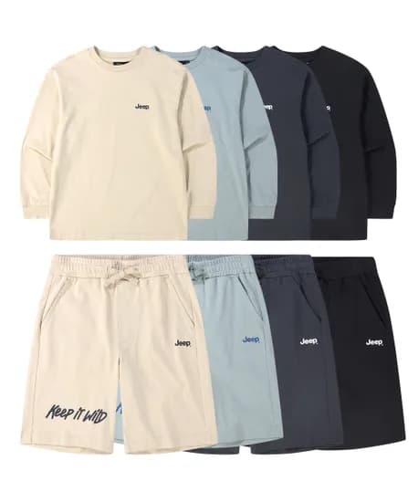 지프키즈 헤리티지 싱글 긴팔티, 반바지 셋업 35,910원