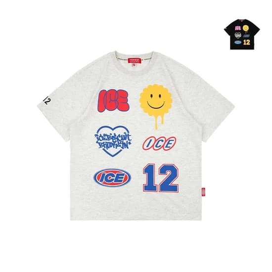 아이스비스킷 아이콘 그래픽 티셔츠