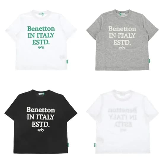 베네통키즈 신상!! 기본 데일리 반팔티셔츠 12,400원 3만무배