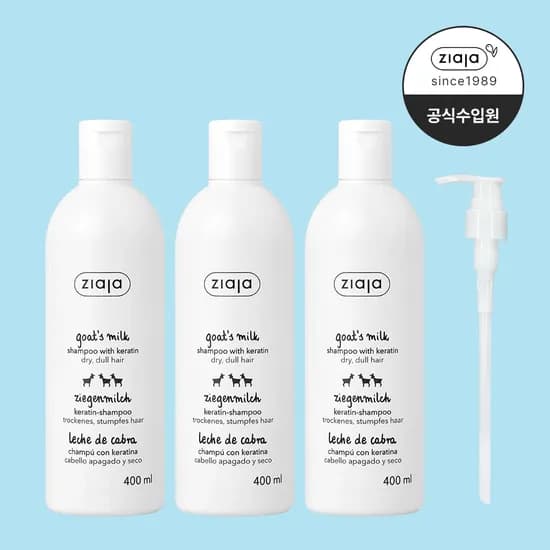 산양유 단백질 샴푸 400ml 4개 14,100원