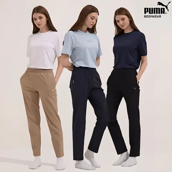 푸마 하이테크 여성 이지팬츠 3종 스트레이트핏 9부