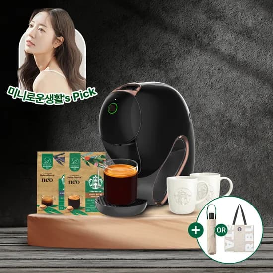 돌체구스토 네오 머신 앳홈팩(머신+캡슐+머그잔)+우산or토트백 129,000원