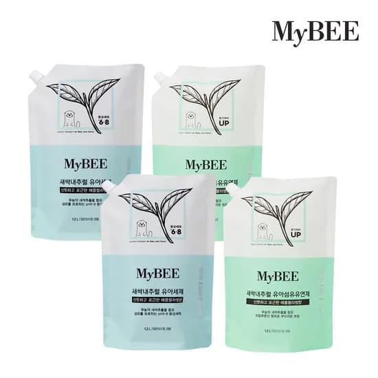 제제지크 마이비 새싹세제+유연제 1.2L 4팩 11,600원(개당 2,900원)무배 초핫딜