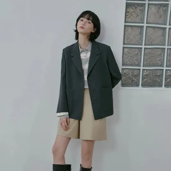 랩 셔츠 배색 벨트 자켓 93,240원 무배