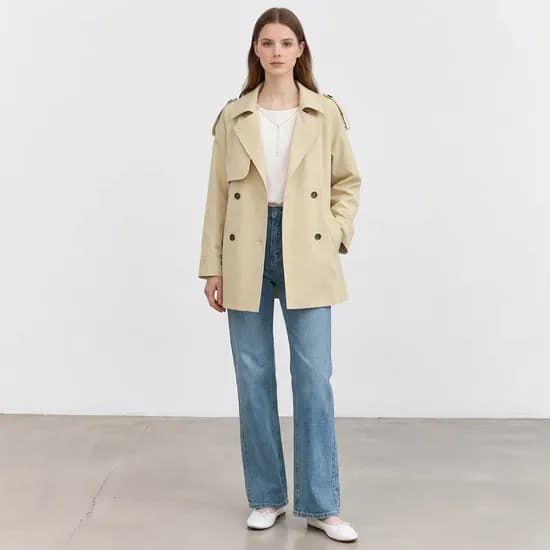 미니멈 클래시컬 하프 트렌치 자켓