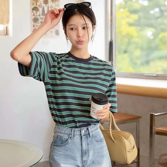 세이 멀티 스트라이프 반팔 티셔츠 17,910원 무배