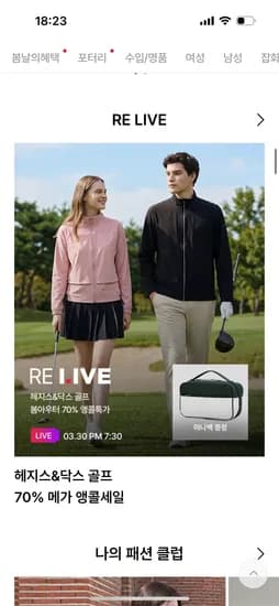 헤지스/닥스골프 아울렛 메가세일 스테디셀러 로고장식 후드점퍼 144,130원(페이코 134,000원꼴)