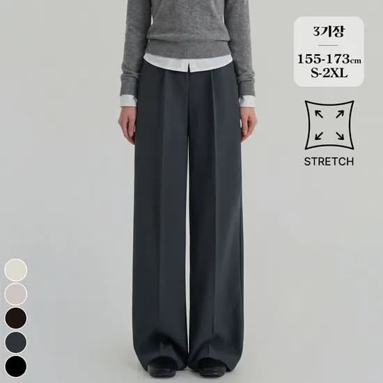 핀턱 와이드 스판 밴딩 슬랙스 27,360원