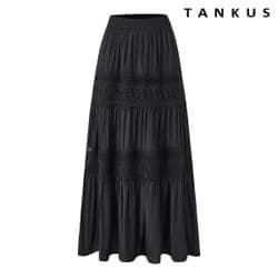 탱커스 레이스 허리밴딩 캉캉 롱 스커트 17,920원 유배