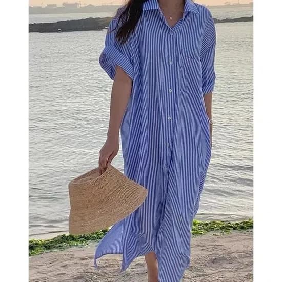 롱남방 원피스 1+1 미켈란 줄지 26,380원/무배