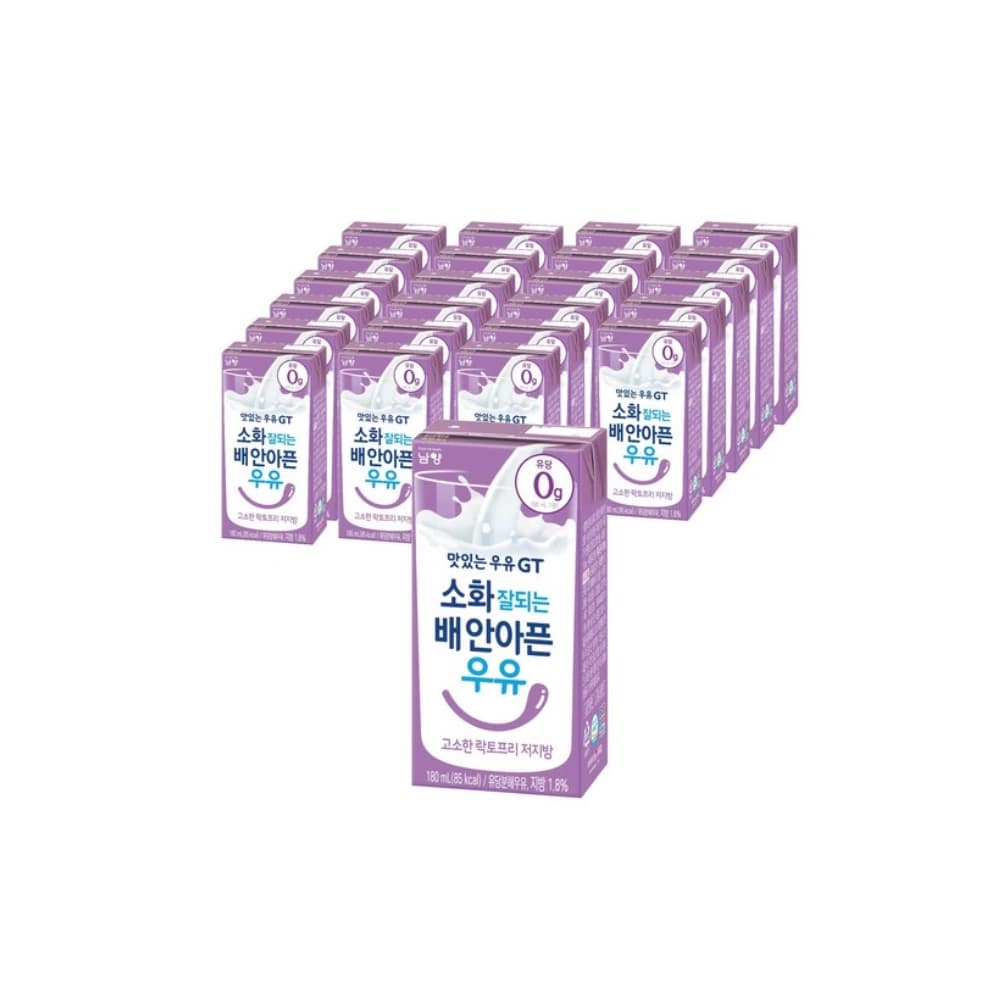 남양유업 맛있는우유GT 소화 잘되는 배 안아픈 저지방 우유 180ml 24개 26.04.07