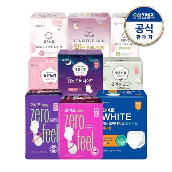 좋은느낌 입오버 소/중/대 8매 6팩 27990원