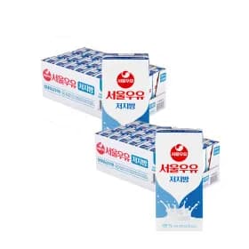 서울우유 저지방 멸균우유 200ml x 24입+24입 (2박스) 무배 22,900원