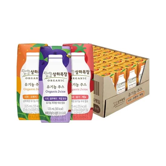 상하 유기농주스 3종 사딸케/사오케/사블케 125ml 24개 14,940원