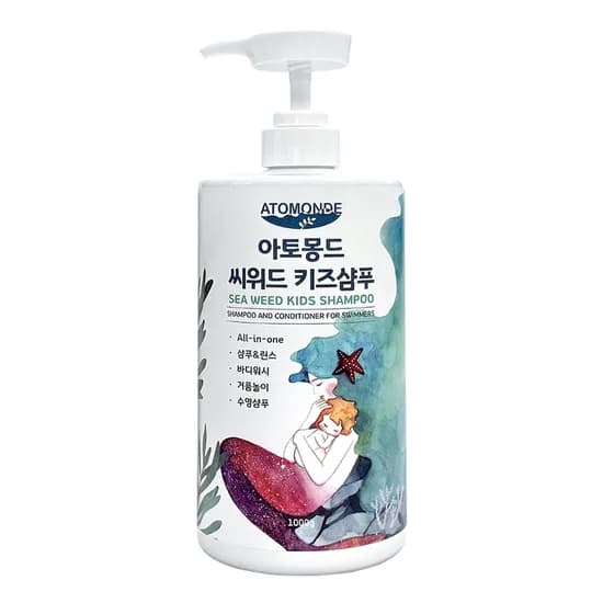 아토몽드 키즈샴푸 린스 바디워시 올인원 수영샴푸 1000ml 12900원 무배