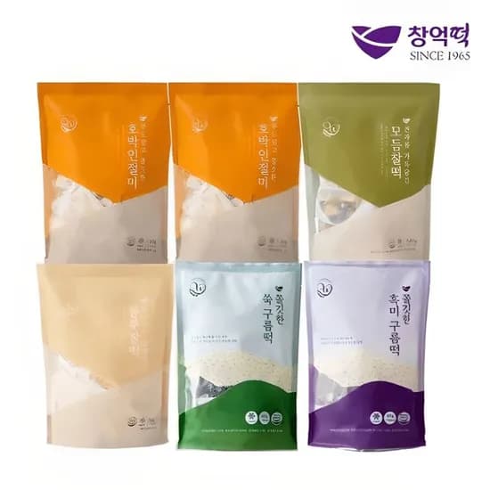 창억떡5종 (호박2+흑임자1+동부1+통팥1+약식1) 35800원