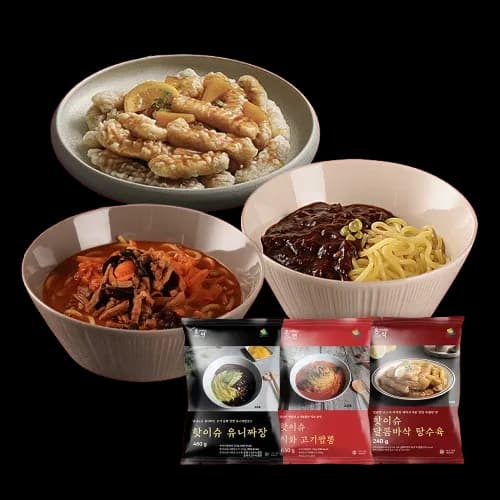 팀커머스 핫이슈 중식 밀키트 짜장 짬뽕 탕수육세트 10,400원 무배
