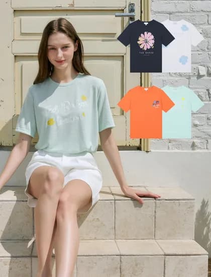 테드베이커 플라워 반팔티셔츠 4컬러 4종세트 15900원
