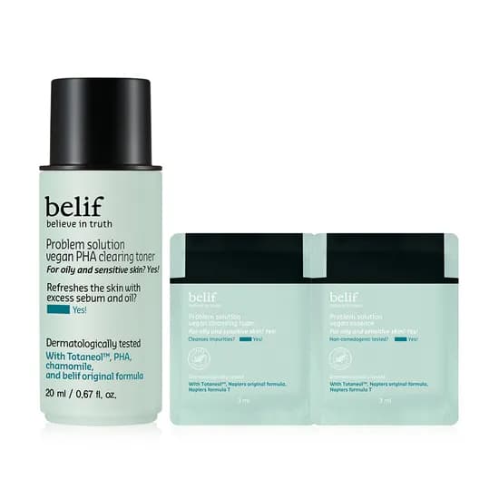 비건 클리어링 토너 클렌징 폼 에센스 샘플 2개