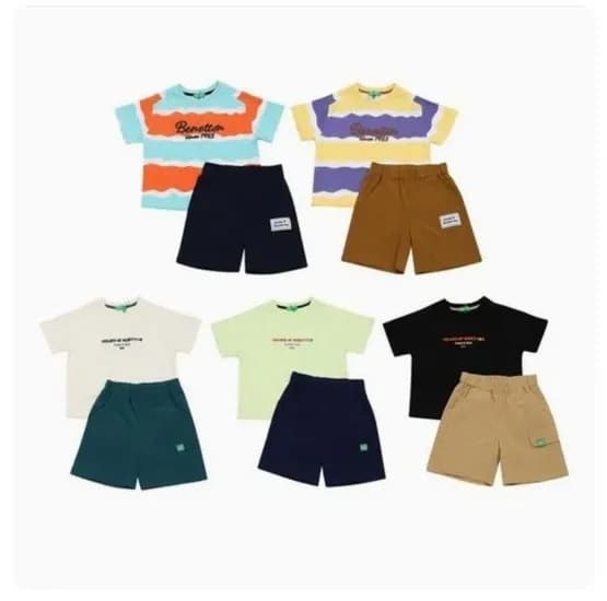 베네통키즈 여름상하복세트 35,450원 무배