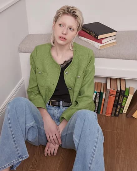 르샵 골드 버튼 트위드 자켓 27,800원 무배