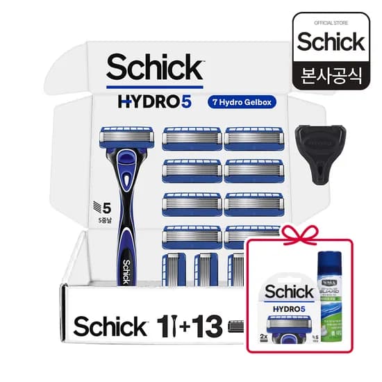 쉬크 하이드로5 면도기 기획팩 베이직날 2입