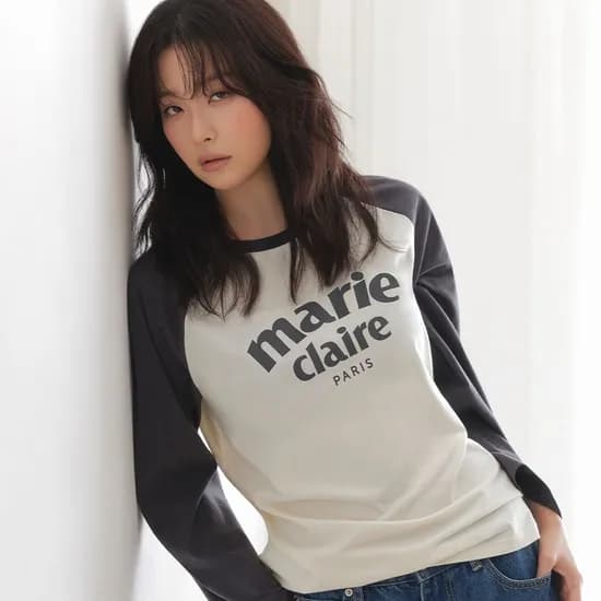 마리끌레르 아치 로고 래글런 롱슬리브