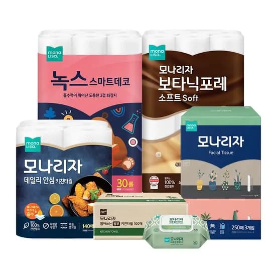 모나리자 미용티슈 250매 3입 4팩 총 12입