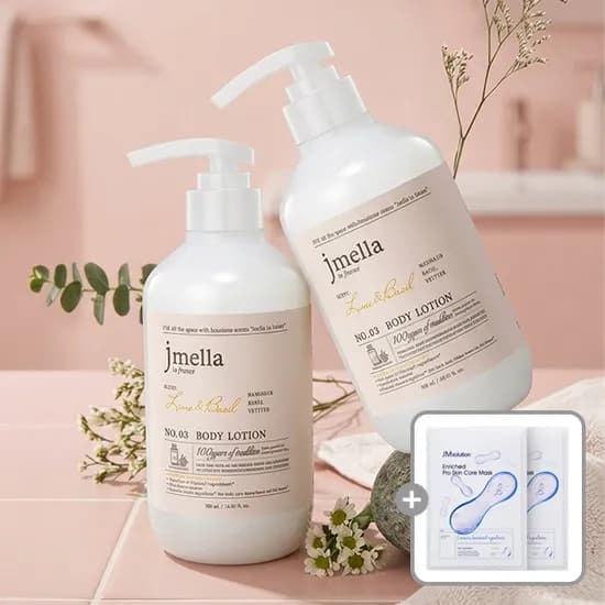 제이멜라 인 프랑스 라임 앤 바질 바디 로션 500ml x  2개 + 마스크 증정 9900원