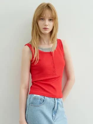 ARTID 레이어드 슬리브리스 탑_RED 41,930원