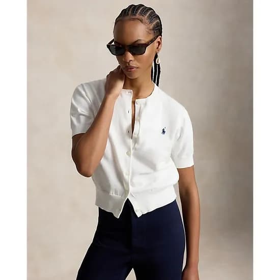 폴로 랄프 로렌 여성 코튼 블렌드 숏 슬리브 카디건 카드 무배 238550원