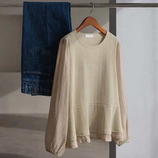 배색 페플럼 블라우스티 빅사이즈 25,110원 무배