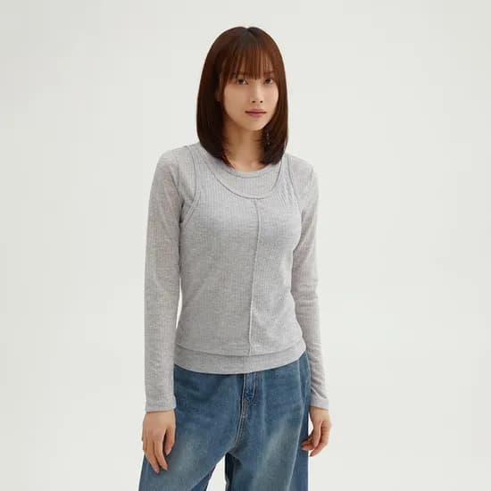 스파오 나시 레이어드 긴팔티 카드 8850원 무배