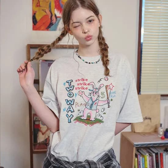 꼼파뇨 홈런 버니 반팔티 18,970원 무배+엘포인트 1,000점