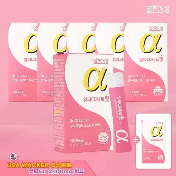 알파 CD 식이섬유 제로핏 자두맛 6박스 + 1박스 19810원