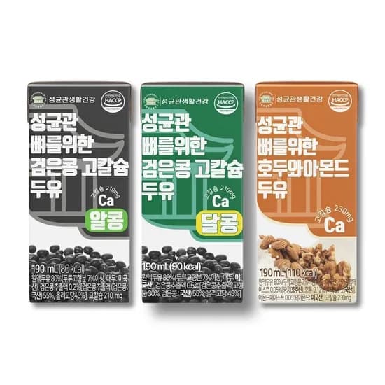 성균관 뼈를위한 고칼슘 검은콩 검은콩달콩 호두와 아몬드두유 190ml 48팩