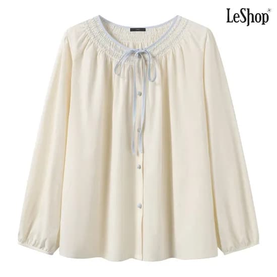 르샵 리본 스트랩 셔링 긴팔 블라우스 16,620원 무배