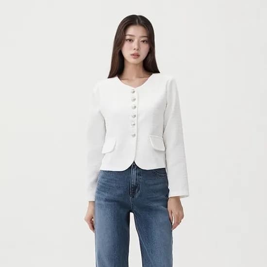 랩 홑겹 트위드 자켓 30,070원 무배