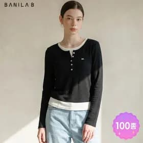 배색 레이어드 옆셔링 긴팔티 15,770원 무배