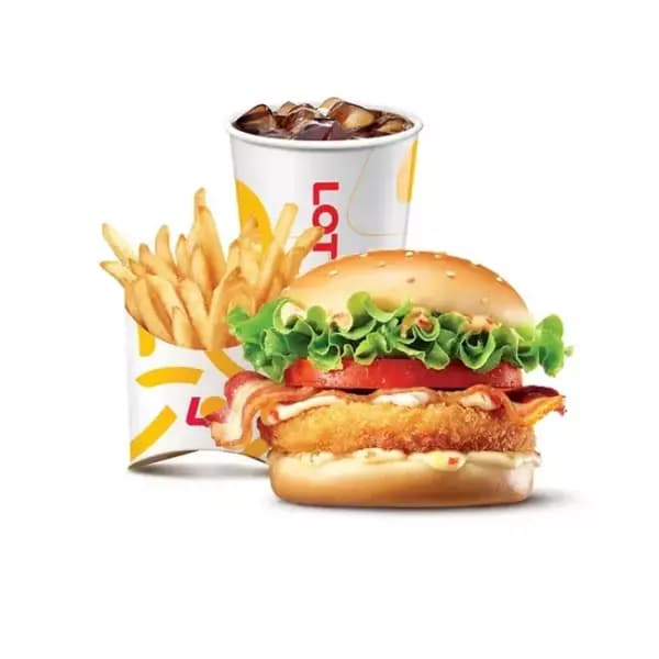 롯데리아 새우베이컨 버거세트