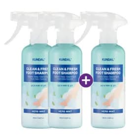 쿤달 클린 앤 프레쉬 풋샴푸 400ml 허브민트 3개