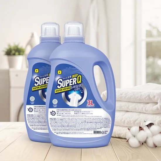 슈퍼딥큐 딥클린 세탁세제 3L 2개입 4,900원 네멤무배