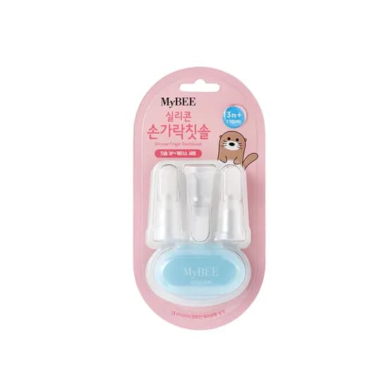 마이비 실리콘 손가락칫솔 3개+케이스 3,000원 무배 초핫딜(+강아지용)